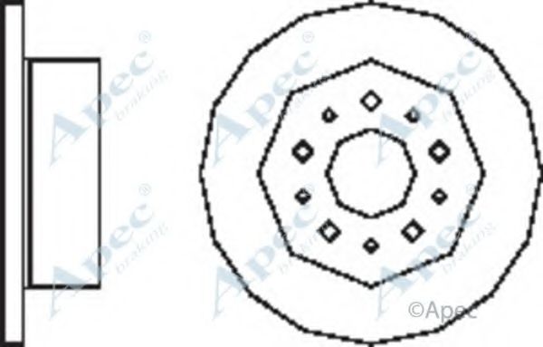 Тормозной диск APEC braking DSK2483