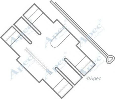 Комплектующие, тормозные колодки APEC braking KIT202