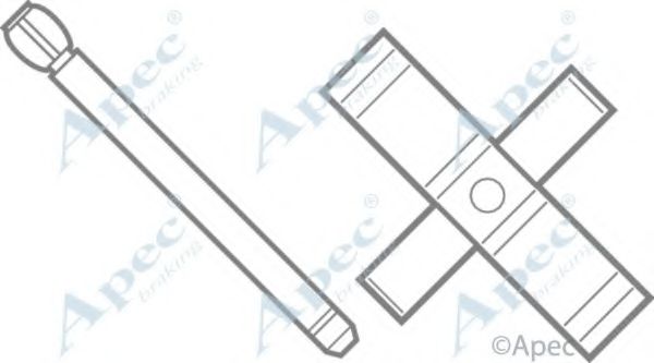 Комплектующие, тормозные колодки APEC braking KIT209