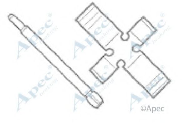 Комплектующие, тормозные колодки APEC braking KIT236