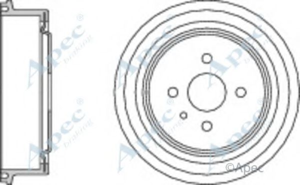 Тормозной барабан APEC braking DRM9502