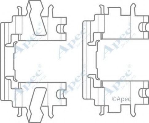 Комплектующие, тормозные колодки APEC braking KIT451