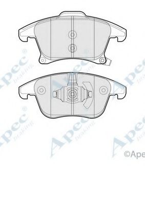 Комплект тормозных колодок, дисковый тормоз APEC braking PAD2070