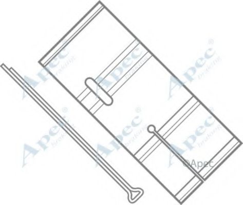 Комплектующие, тормозные колодки APEC braking KIT249