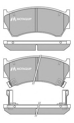 Комплект тормозных колодок, дисковый тормоз MOTAQUIP LVXL885