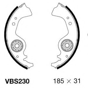 Комплект тормозных колодок MOTAQUIP VBS230