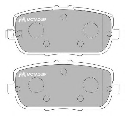 Комплект тормозных колодок, дисковый тормоз MOTAQUIP LVXL1174