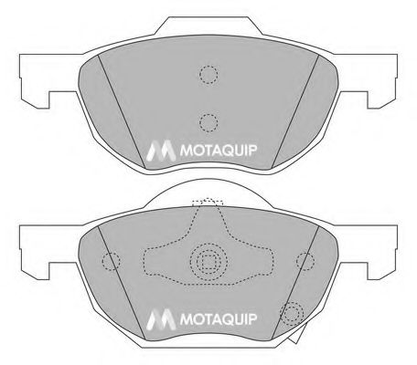 Комплект тормозных колодок, дисковый тормоз MOTAQUIP LVXL1186