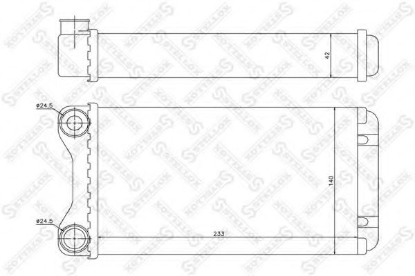 Теплообменник, отопление салона STELLOX 10-35102-SX