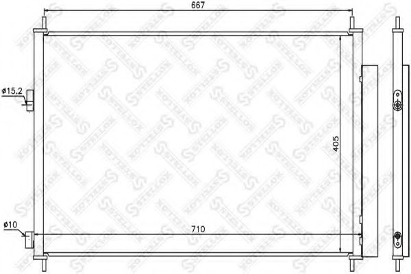 Конденсатор, кондиционер STELLOX 10-45156-SX