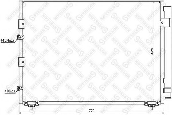 Конденсатор, кондиционер STELLOX 10-45158-SX