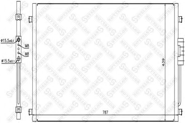 Конденсатор, кондиционер STELLOX 10-45186-SX