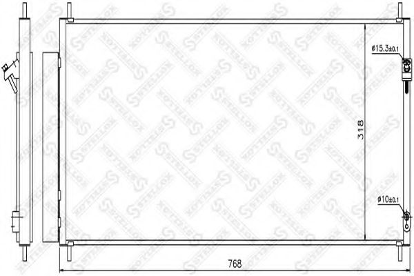 Конденсатор, кондиционер STELLOX 10-45271-SX