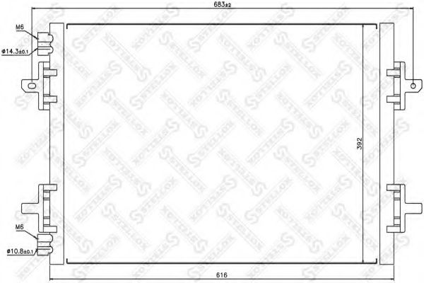 Конденсатор, кондиционер STELLOX 10-45504-SX