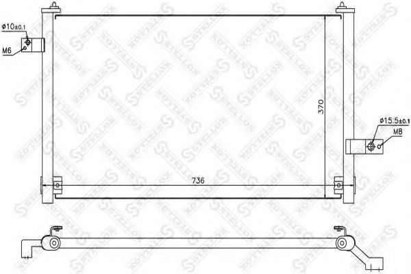 Конденсатор, кондиционер STELLOX 10-45522-SX