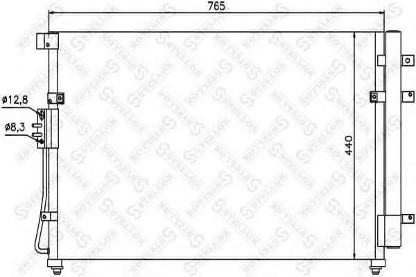 Конденсатор, кондиционер STELLOX 10-45628-SX