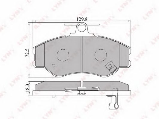 Комплект тормозных колодок, дисковый тормоз LYNXauto BD-3604