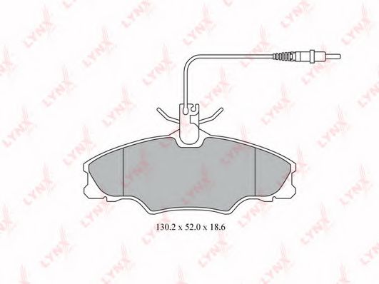 Комплект тормозных колодок, дисковый тормоз LYNXauto BD-6108