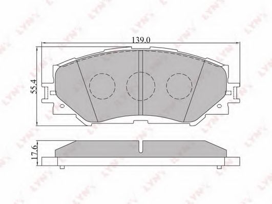 Комплект тормозных колодок, дисковый тормоз LYNXauto BD-7542