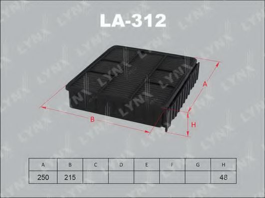 Воздушный фильтр LYNXauto LA-312