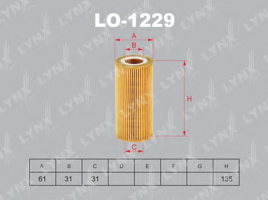 Масляный фильтр LYNXauto LO-1229