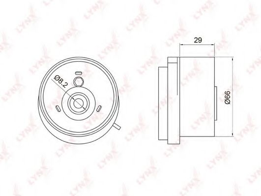 Натяжной ролик, ремень ГРМ LYNXauto PB-1050