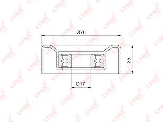 Натяжной ролик, поликлиновой  ремень LYNXauto PB-5323