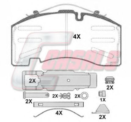 Комплект тормозных колодок, дисковый тормоз REMPLOY LTD 107480