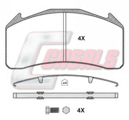 Комплект тормозных колодок, дисковый тормоз CASALS BKM1386