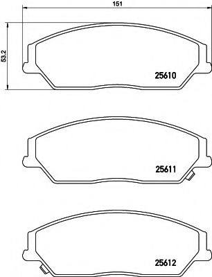 Комплект тормозных колодок, дисковый тормоз HELLA PAGID 8DB 355 020-741