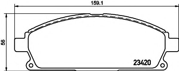 Комплект тормозных колодок, дисковый тормоз HELLA PAGID 8DB 355 021-651