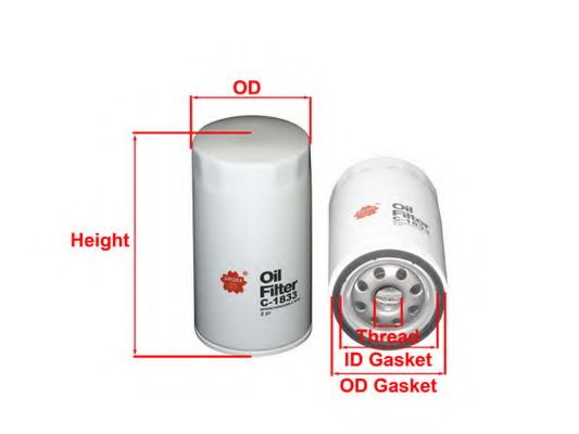 Масляный фильтр SAKURA  Automotive C1833