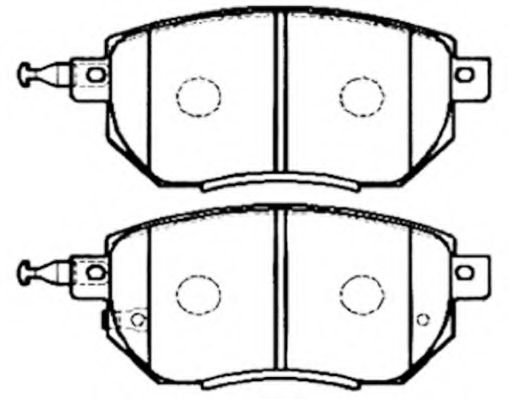 Комплект тормозных колодок, дисковый тормоз ASVA AKDC-CA093