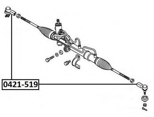 Наконечник поперечной рулевой тяги ASVA 0421-519
