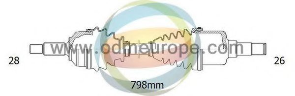 Приводной вал ODM-MULTIPARTS 18-011690