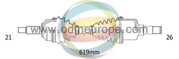 Приводной вал ODM-MULTIPARTS 18-161620