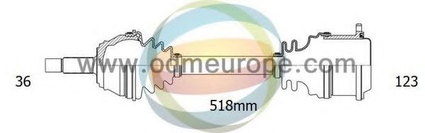 Приводной вал ODM-MULTIPARTS 18-211420