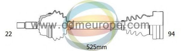 Приводной вал ODM-MULTIPARTS 18-211350