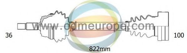 Приводной вал ODM-MULTIPARTS 18-212130