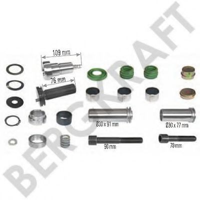 Ремкомплект, тормозной суппорт BERGKRAFT BK8500114
