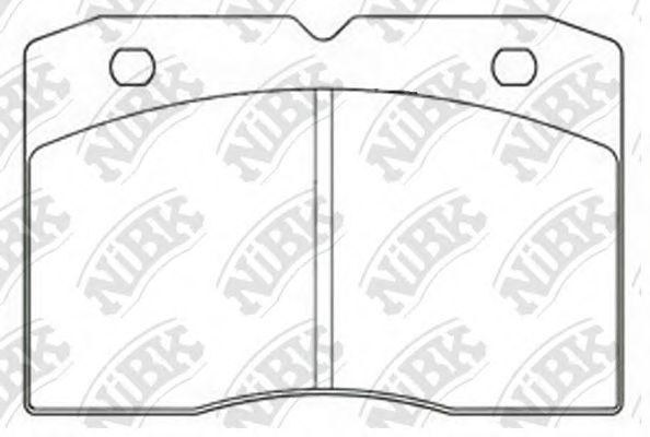 Комплект тормозных колодок, дисковый тормоз NiBK PN0253
