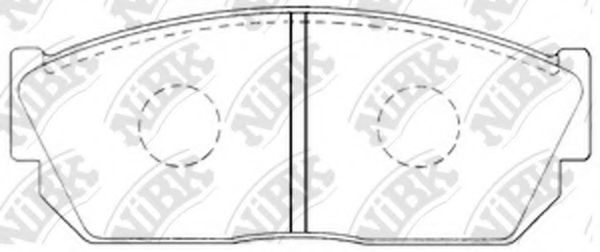 Комплект тормозных колодок, дисковый тормоз NiBK PN8013