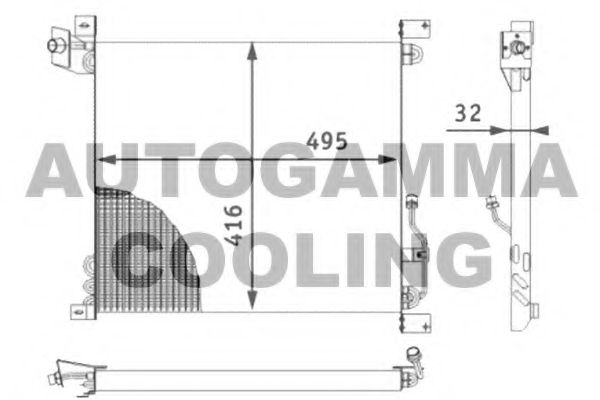 Конденсатор, кондиционер AUTOGAMMA 102707