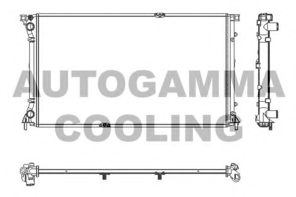 Радиатор, охлаждение двигателя AUTOGAMMA 103351