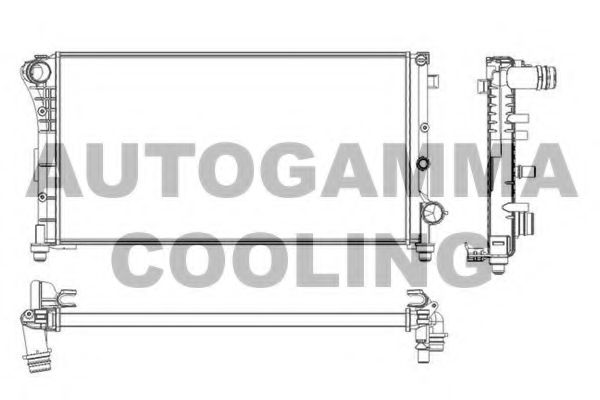 Радиатор, охлаждение двигателя AUTOGAMMA 103412