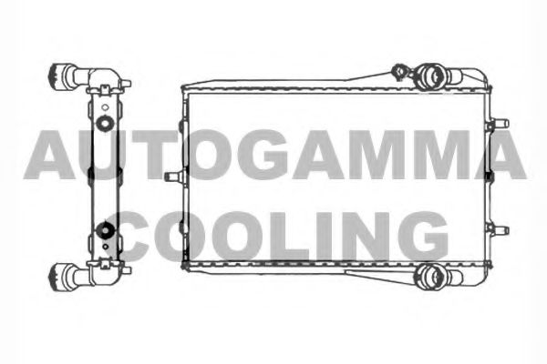 Радиатор, охлаждение двигателя AUTOGAMMA 104036