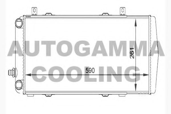 Радиатор, охлаждение двигателя AUTOGAMMA 104756