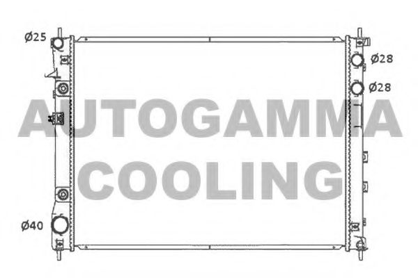 Радиатор, охлаждение двигателя AUTOGAMMA 105652
