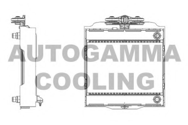 Радиатор, охлаждение двигателя AUTOGAMMA 107010