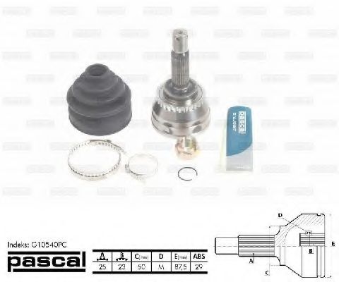 Шарнирный комплект, приводной вал PASCAL G10540PC